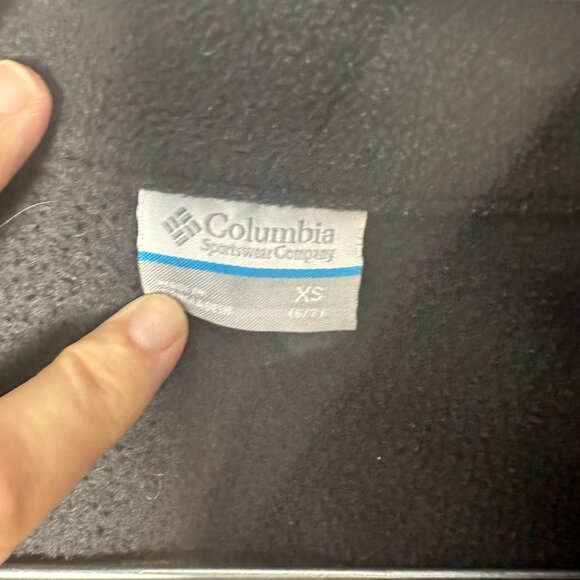 EUC Kids Child Columbia Fleece Jacket XS Black  Extra Small - Picture 3 of 4